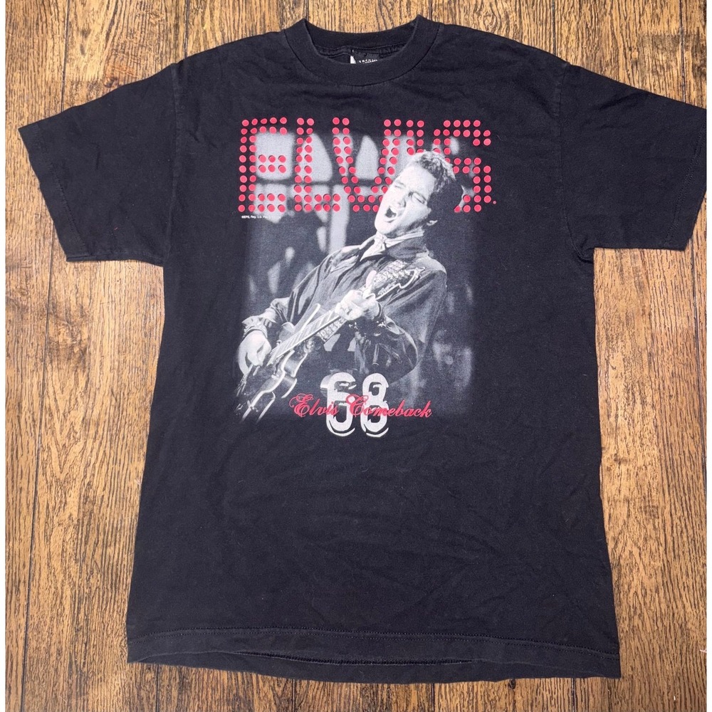 Y2K 2007 Elvis Presley 1968  The Comeback Special Black TShirt Unisex Size M